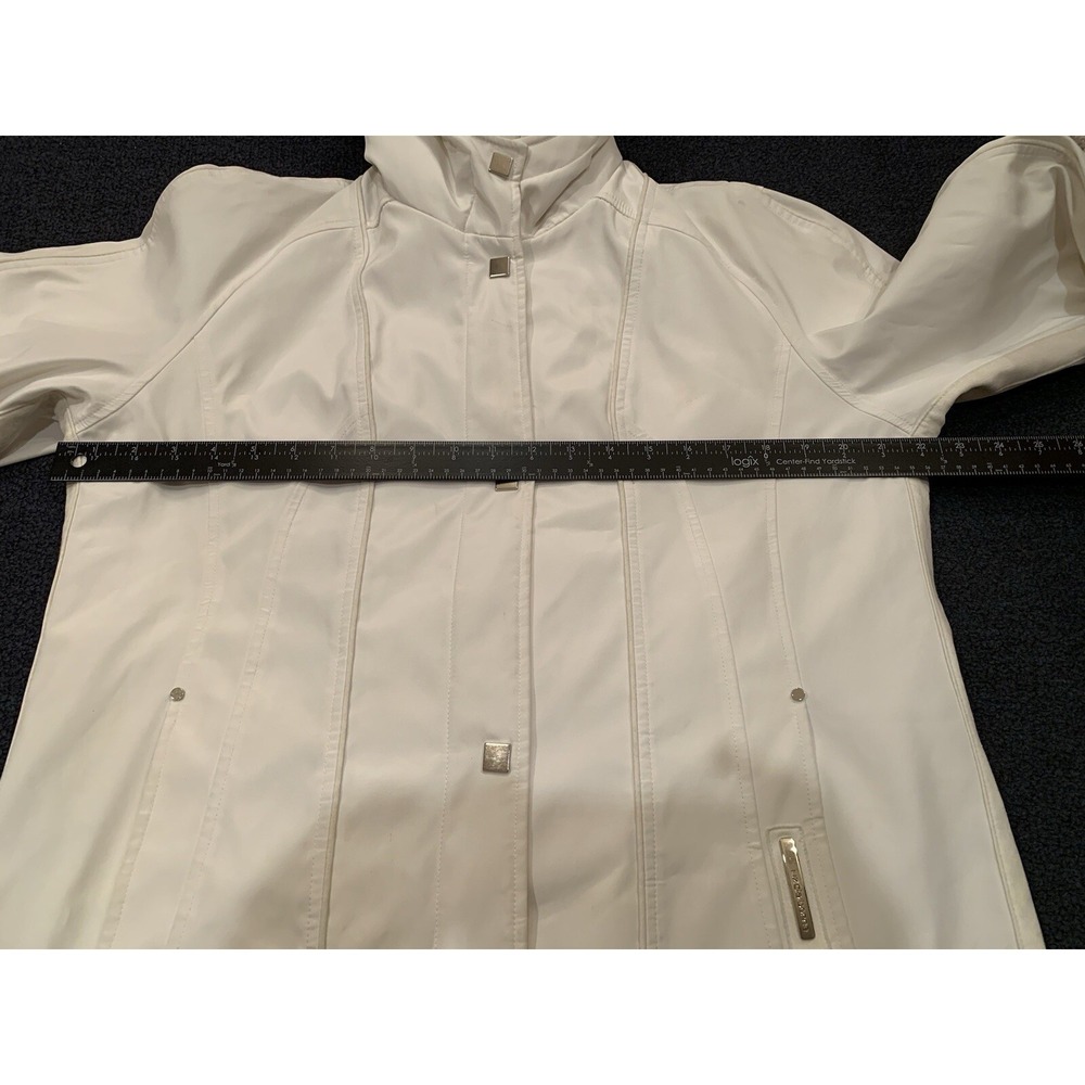 Liz Claiborne Jacket Women's Size Medium White Full Zip Hood - Picture 7 of 15
